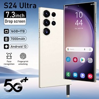 Smartphone Gaming Gaya Baru S24 Ultra 5G 16GB+1TB Layar HD 7.3 Inci Kamera 108MP Refresh Rate 120Hz Pengisian Cepat 65W