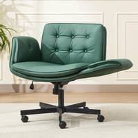 Chaise de maquillage en cuir PU confortable, pivotante et réglable, pour ordinateur, bureau, maison