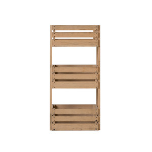 Estantería de Madera Maciza de Estilo Europeo, Minimalista, Multifuncional, de 3 Niveles, para Sala de Estar, Almacenamiento en el Suelo - Product Image 5