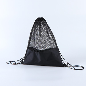 Custom Logo Mesh <b>Drawstring</b> <b>Bag</b> for Football Basketball Transparent Net <b>Drawstring</b> Backpack for Gym Sports - Product Image 4