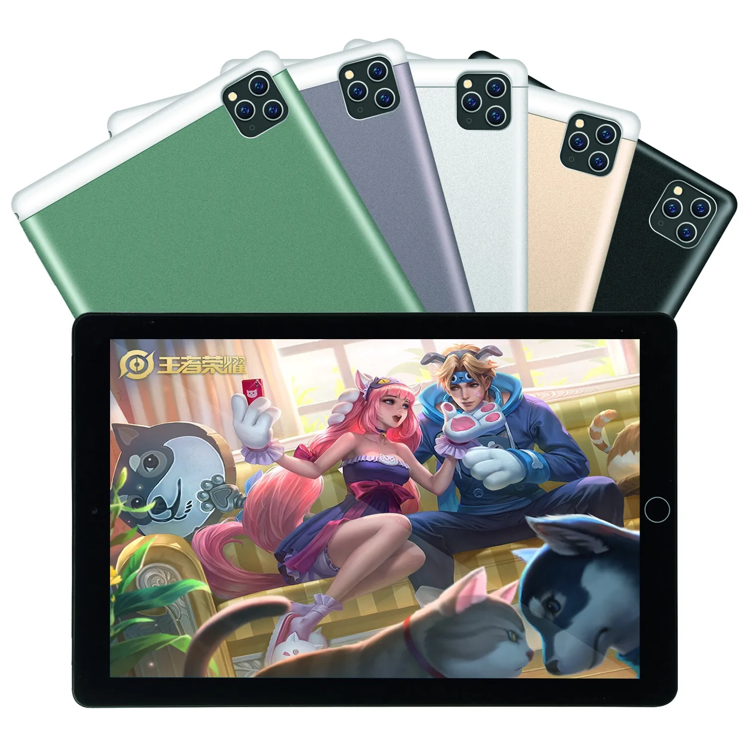 PG11 Tablet Android 10 inci 32GB ROM, tablet pc android 5G layar IPS 1920*1200 tampilan HD quad core 10 inci sim ganda
