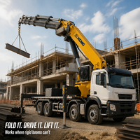 Grue articulée SQZ430, moment de levage de 43 tonnes, flèche hydraulique multi-étages, grue montée sur camion, grue montée sur camion-citerne, vente directe d'usine XCMG