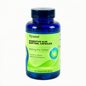 Cápsulas de Gel Suave para el Cuidado Digestivo 800mg 90 Unidades Suplemento Dietético Promueve el Bienestar Intestinal Sin Gluten Bajo en Azúcar Vegano Apoyo para el Cuerpo - Product Image 1