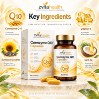 Complément Alimentaire en Capsules de Coenzyme Q10 avec Vitamine E, Lécithine de Tournesol et Huile MCT – Marque Blanche