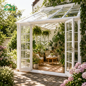 Véranda moderne autoportante en aluminium avec toit incliné, balcon, jardin d'hiver, serre extérieure, <span class=keywords><strong>solarium</strong></span>, imperméable - Product Image 4