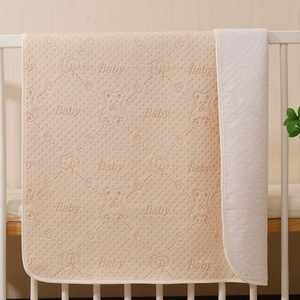 Grand <span class=keywords><strong>matelas</strong></span> à <span class=keywords><strong>langer</strong></span> imperméable et lavable en coton pour bébé, protège-<span class=keywords><strong>matelas</strong></span> respirant antidérapant et anti-fuite pour tout-petits - Product Image 2