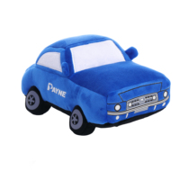 Jouet en peluche de voiture vintage bleue, logo brodé, jouets en peluche de voiture personnalisés, conception sur mesure, OEM/ODM acceptés