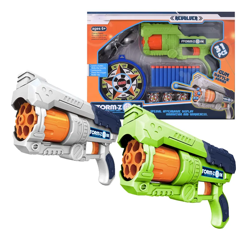 New 2024 Safety Shooting Games Kids Soft Bullet Gun Airsoft EVA Soft Foam Bullets Gun With Target