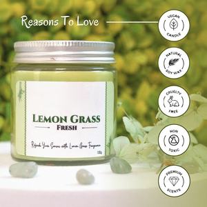 Vela Aromática Premium con Aroma a Limoncillo Hecha con Cera Ecológica Diseñada para Mejorar el Estado de Ánimo, el Ambiente del Hogar, Fiestas y Ocasiones Especiales - Product Image 5