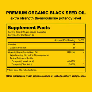 OEM ODM แคปซูลน้ำมันเมล็ดสีดำ1400มก. กรดไขมันโอเมก้า6 9บริสุทธิ์พิเศษสนับสนุนสุขภาพหัวใจสำหรับผู้ใหญ่ - Product Image 2