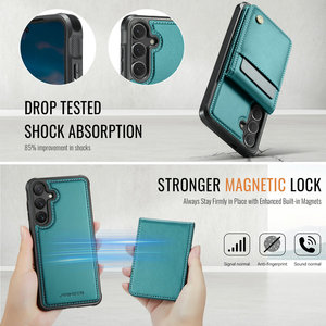Custodia a Portafoglio Magnetica per S26 Ultra con Ricarica Wireless e Porta Carte, in Pelle PU - Product Image 6