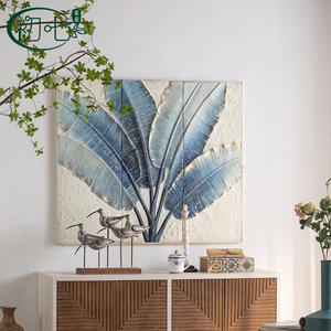 American Style Entryway Relief Mural Rectangle Metal <b>Frame</b> Painted Art Wall Decor <b>For</b> Living Room Bedroom Study Entryway - Product Image 1