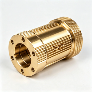 Manchon moleté CNC sur mesure OEM, en aluminium, cuivre, laiton, acier inoxydable, usiné, haute précision, fileté, pour connexion mécanique - Product Image 3