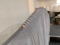 Lit double rembourré en nubuck pour chambre à coucher, de luxe, haut de gamme, moderne, taille king