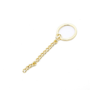 Zinc Alloy <b>Key</b> Ring 28 Sq M 14-Link Chain Round Metal Keychain Home Use Gunmetal Plating Durable Accessory - Product Image 2