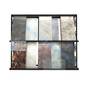 Hiện đại trang trí đá Granite thạch anh đá cẩm thạch gạch ceramic Rack hiển thị WPC UV Board mới nhất nghiêng kim loại đứng cho showroom - Product Image 2