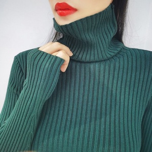 Maglione da Donna Personalizzato a Collo Alto, Pullover di Alta Qualità, Maglia Basic a Maniche Lunghe - Product Image 4