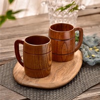 Chope à bière en bois, tasse à eau, Style en bois de chêne classique Antique de haute qualité pour Bar, fête et usage domestique