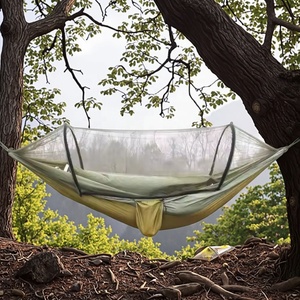 <span class=keywords><strong>Hamac</strong></span> de camping en nylon Ripstop <span class=keywords><strong>ultra</strong></span>-léger avec <span class=keywords><strong>moustiquaire</strong></span> pour l'extérieur, design personnalisé - Product Image 4