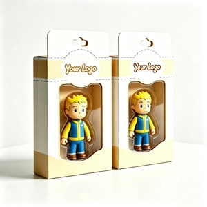 Boîte cadeau en carton rigide personnalisée avec fenêtre transparente en PVC pour l'emballage et la présentation de jouets de dessin animé, avec option d'impression couleur du logo. - Product Image 1