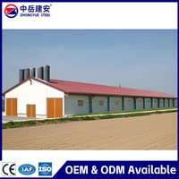 Bâtiment en structure métallique lourde Zhongyue pour élevage avicole et atelier en acier avec une durée de vie de 50 ans