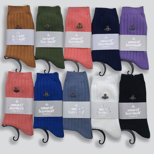 Nuovi calzini ricamati da <span class=keywords><strong>donna</strong></span> saturna imperatrice vedova a doppio ago stile giapponese in filo d'argento con fili Color colore bloccati - Product Image 1