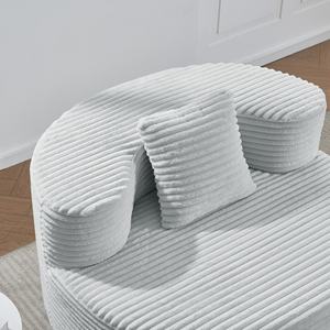 Canapé-lit confortable en tissu flanelle compressé sans os, sans assemblage, pour salon et chambre à coucher - Product Image 5