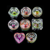 Verre clair Acrylique Ongles Monomère Liquide Tasse En Plastique Dappen Plat Pour Ongles