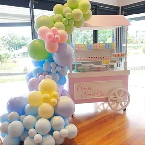 Macarons Ballon bogen Kit Party Hintergrund Macaron Latex Globos Alles Gute zum Geburtstag Luftballons DIY Ballon Bogen Girlande Set