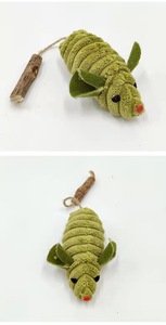 <span class=keywords><strong>Jouet</strong></span> pour chat : Petite souris en bois et coton-lin, avec herbe à chat et corde élastique, <span class=keywords><strong>jouet</strong></span> à mâcher en peluche, livré en sac transparent – Idéal pour le dropshipping - Product Image 6