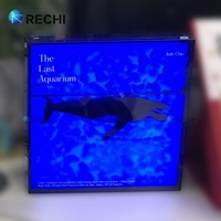 RECHI Illuminé Acrylique Disque Vinyle Emballage Présentoir Organisateur Cas Avec Led pour Album De Luxe CD Acrylique Tiroir Boîte Cadeau