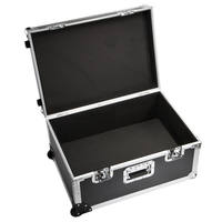 Mallette de vol en aluminium pour outils Solide Robuste Pro Audio DJ Touring Mallette de transport en aluminium pour coffre de route Roues avec grand espace