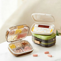 Boîte de rangement en plastique à 10 compartiments, étanche, portable, pour pilules, organiseur de médicaments, distributeur de pilules, petit conteneur pour une semaine