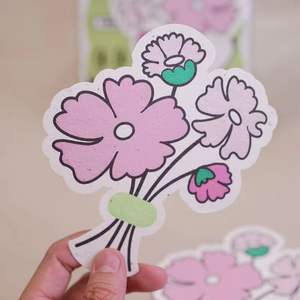 Invitaciones Plantables con Formas Personalizadas, Papel Cultivable Hecho a Mano, Ideas de Regalo para Días Festivos/Bodas, Tarjetas de Papel con Semillas - Product Image 3