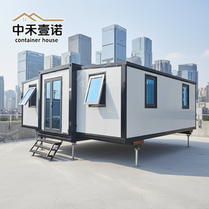 全装修预制夹芯板可扩展集装箱房屋现代设计2卧室5年保修移动餐厅 - Product Image 1