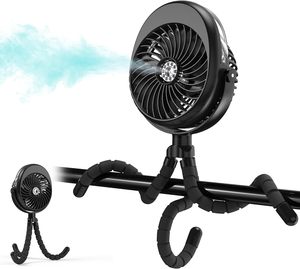 Ventilateur portable pivotant à 270° et 360° pour poussette, ventilateur USB à piles en forme de pieuvre, ventilateur à main - Product Image 1