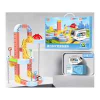 Kit de circuit ferroviaire magnétique éducatif populaire, pistes de course de voitures DIY, jouet STEM, ensemble de pistes d'aventure, train jouet transformable DIY