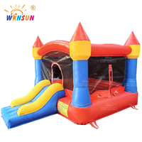 Château gonflable combiné Winsun pour enfants, en PVC ignifuge, avec toboggan, pour divertissement en structure gonflable - Utilisation commerciale, certifié CE