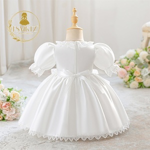 Vestido <span class=keywords><strong>de</strong></span> Bautizo Blanco para Bebé FSMKTZ, Estilo Bebelina con Bordado Vintage, Cuello Redondo y Decoración <span class=keywords><strong>de</strong></span> Lazo, para Bebés <span class=keywords><strong>de</strong></span> 6 <span class=keywords><strong>Meses</strong></span> - Product Image 5