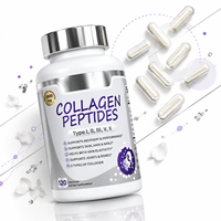 Capsules de collagène en marque privée OEM 1800mg Types I II III IV X Complément alimentaire pour la santé de la peau, des cheveux et des ongles