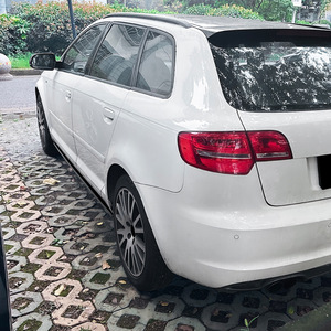 ชุดแต่งสเกิร์ตข้างหลัง Audi A3 S3 8P Sline ปี 2004-2013 สีดำ Piano Black ลายคาร์บอนไฟเบอร์ ผิวด้าน - Product Image 1
