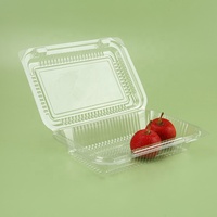 Boîtes à emporter durables de 9x6 pouces Conteneurs alimentaires à clapet transparents Emballage de restauration rapide pour emporter Conteneurs alimentaires