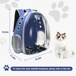 <b>Large</b> Capacity Cat <b>Backpack</b> Portable Space Pet Transparent <b>Backpack</b> with Zipper Closure Fashionable Outdoor Use Bag - Product Image 2