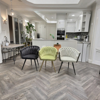 Chaises de salle à manger en velours rembourrées de luxe, confortables pour la maison, le lit, le salon, le restaurant, les hôtels, les banquets, les mariages