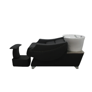 Cama de lavado de cabello para peluquería con lavabo de cerámica personalizado del fabricante, semireclinable para terapia capilar, para barbería - Product Image 6