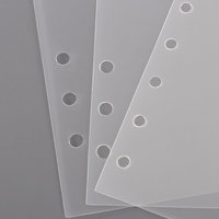 A5 A6 A7 Taille 6 Anneaux Diviseur d'Index en Plastique Transparent Catégorie 6 Onglets de Page Carte d'Indexation pour Planificateur