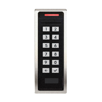 Aplicación móvil inteligente Single Gang IP65 Impermeable Muti-función NFC / MF Lector de tarjetas WIFI y BLE Teclado de control de acceso