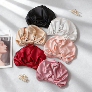 <span class=keywords><strong>Bonnet</strong></span> <span class=keywords><strong>de</strong></span> <span class=keywords><strong>nuit</strong></span> double couche en soie 19 Momme, 100% soie véritable, <span class=keywords><strong>pour</strong></span> le sommeil, les boucles et les <span class=keywords><strong>dreadlocks</strong></span>, turban en soie - Product Image 5