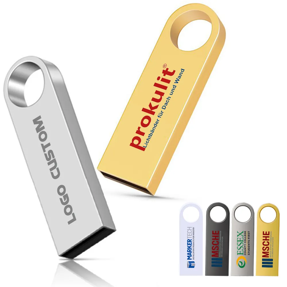 Pendrive de metal con logotipo personalizado, unidad Flash USB 2,0 3,0, 1GB, 2GB, 4GB, 8GB, 16GB, 32GB, 64GB, 128GB, venta al por mayor