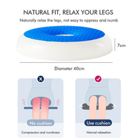 Gel de refroidissement ergonomique beignet orthopédique coccyx coccyx dos sciatique soulagement de la douleur mousse à mémoire beignet gel coussin de siège